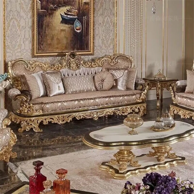 ヨーロピアンソファー ゴールド 三人掛け 楽天市場】輸入家具 姫系