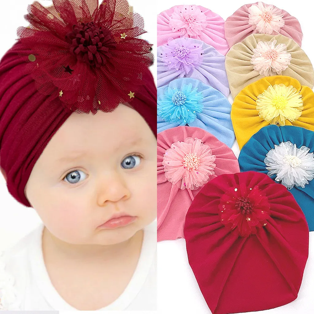 Turbans Babies Girls Infant Toddler Cap Baby Girl Hat Turban Kids