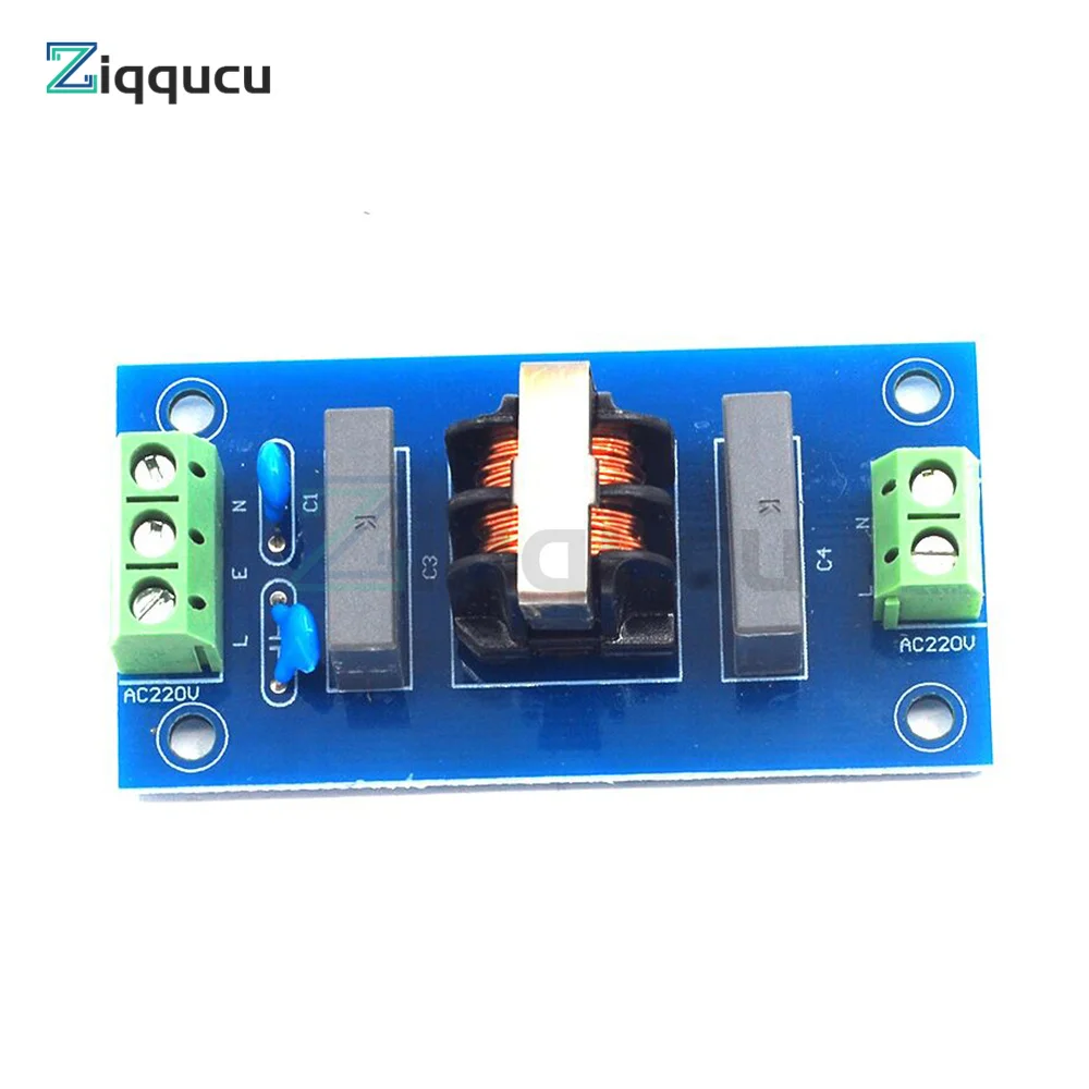 220V EMI Filter Sound Booster Filter Socket 2A EMI Module Power Board Sound Lift Sharp Socket Power power filter module