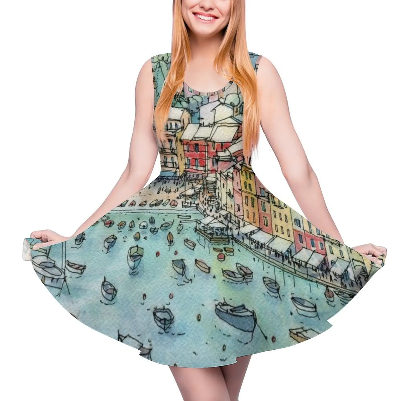 Portofino, Italy Sleeveless Dress fairy dress dresses for women 2024 luxury designer party Womens clothing