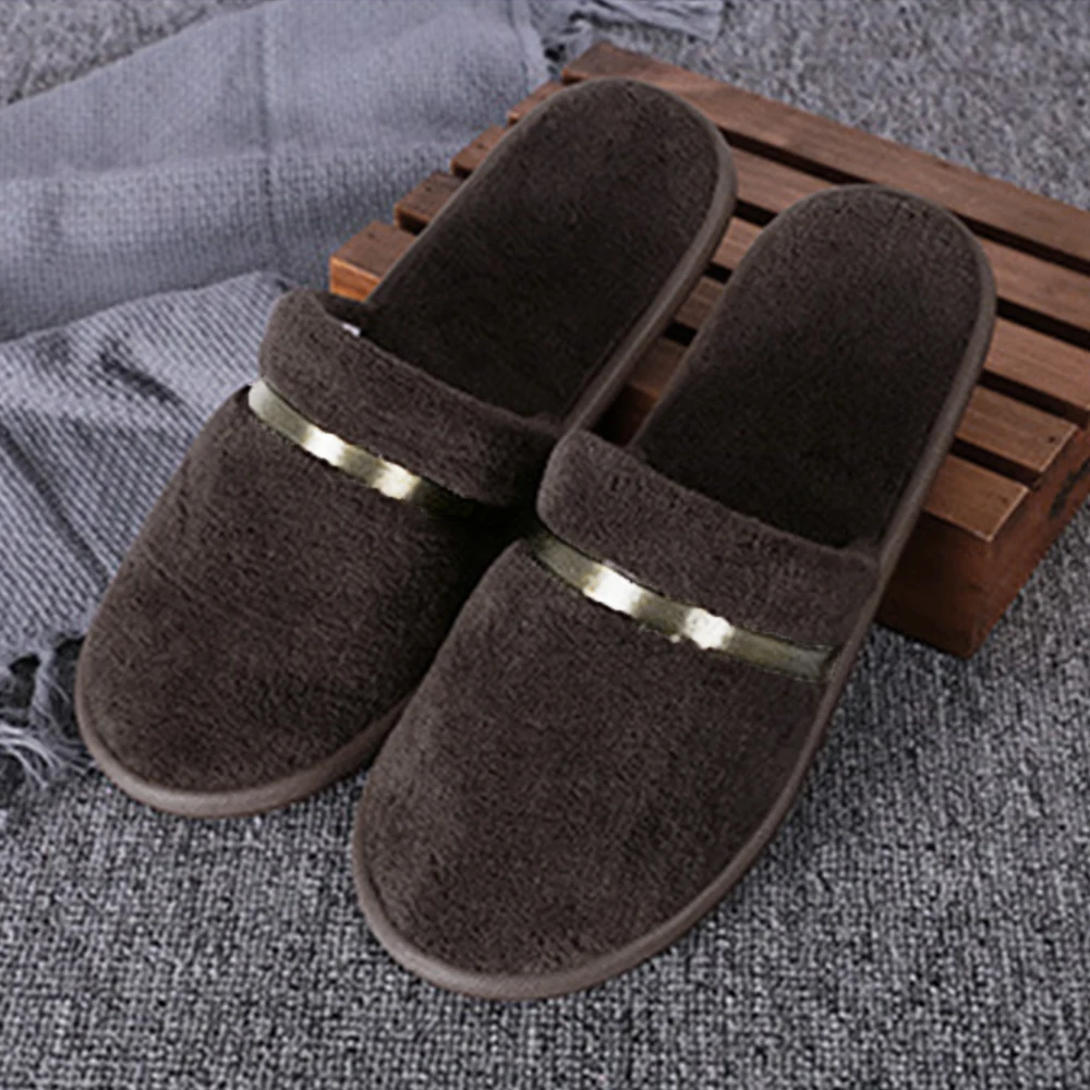 Pantofole da donna per gli ospiti, slip-on, per il tempo libero, termiche, leggere, in memory foam, morbide, comode e comode, Nero , 37 EU