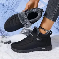 Winter Women's Snow Boots Fashion Round Toe Mid Heels Plus Size Couples Sneakers Casual Comfortable Women's Boots