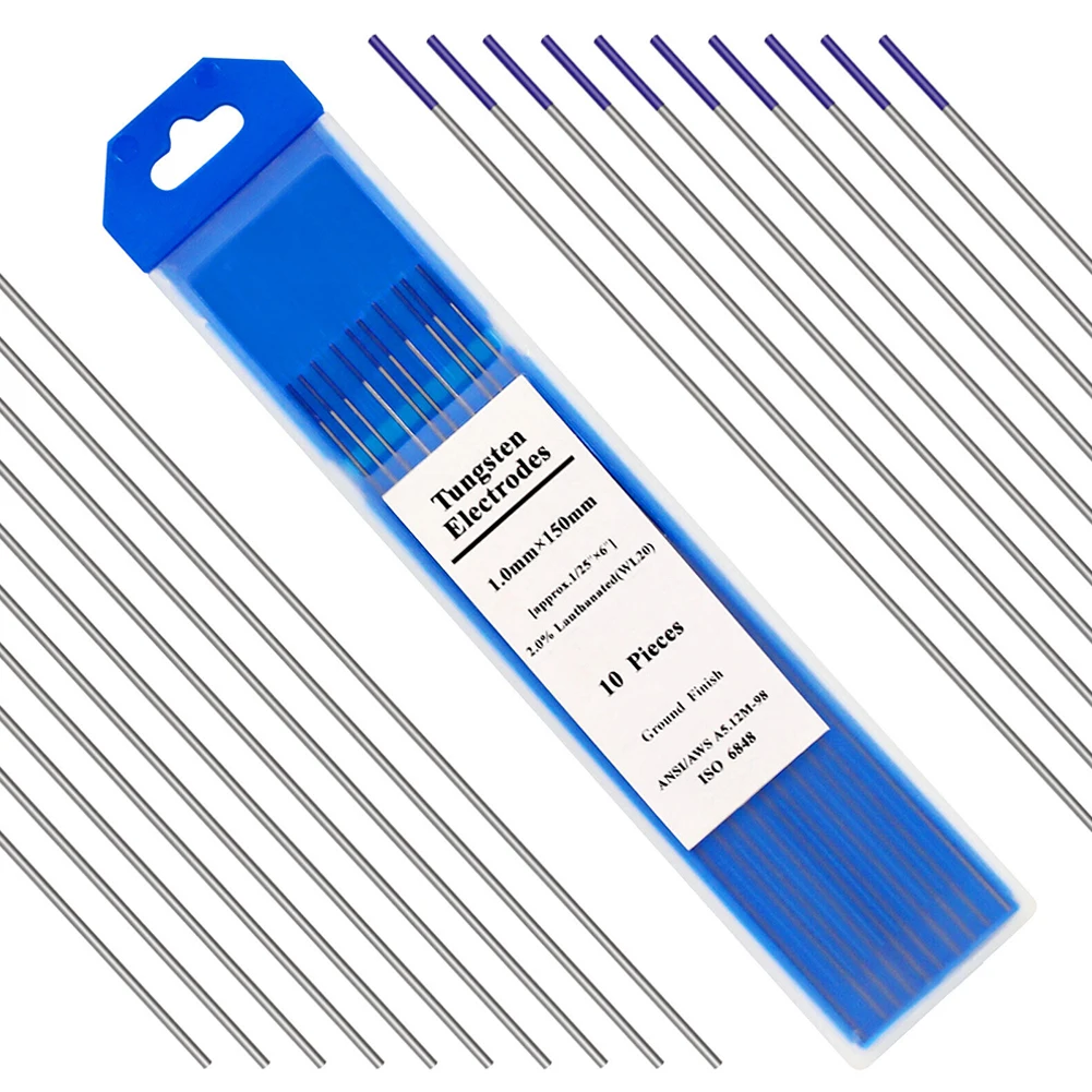

Lanthanum Tungsten Electrodes 0.04\\\" 1/16\\\" 10 Pcs 2% Blue 3 Sizes 3/32\\\" Lanthanated Lanthanum Low Current