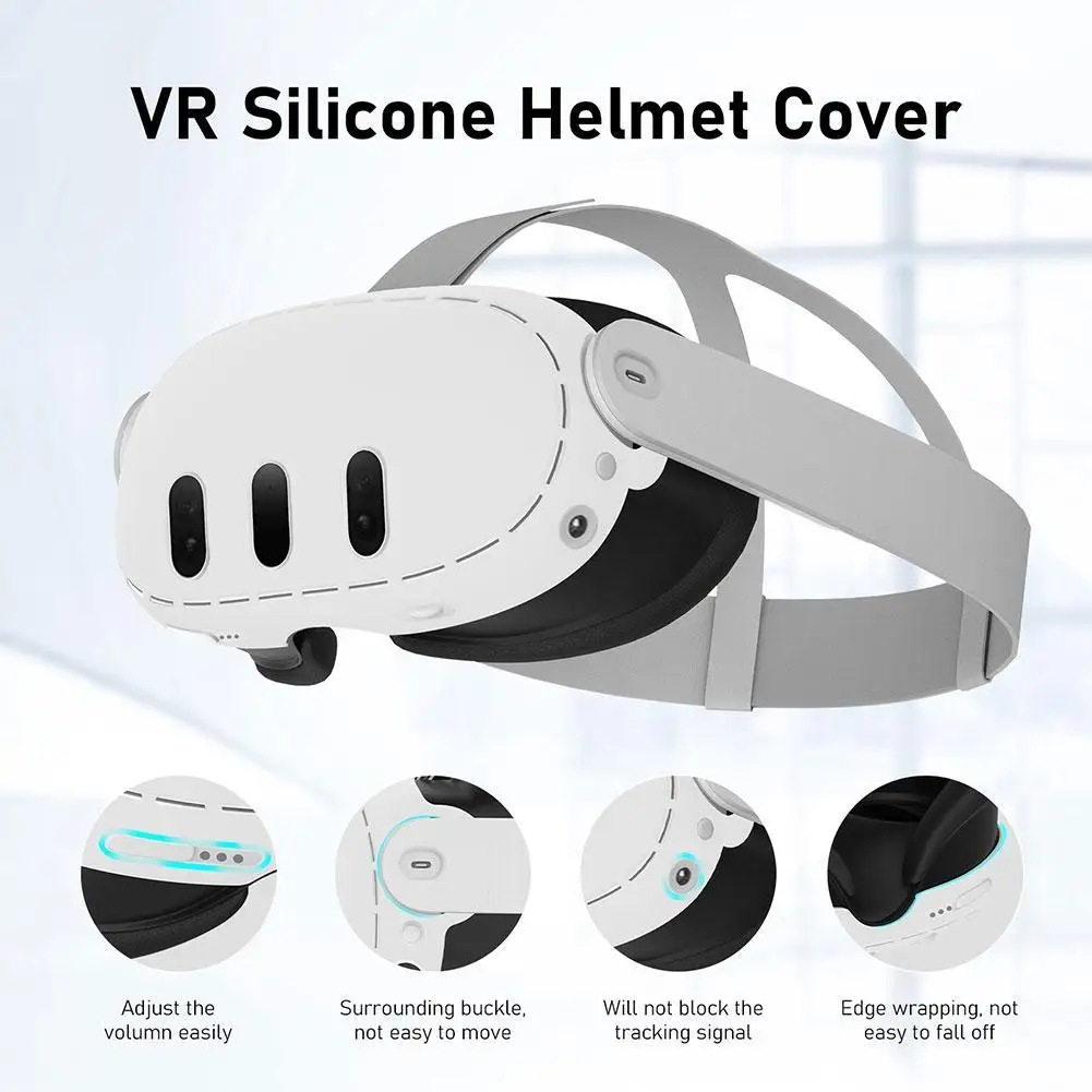 

For Meta Quest 3 VR Host Silicone Cover Face Cover VR Helmet Headset Anti-scratch Protection Case For Quest3 Accessories