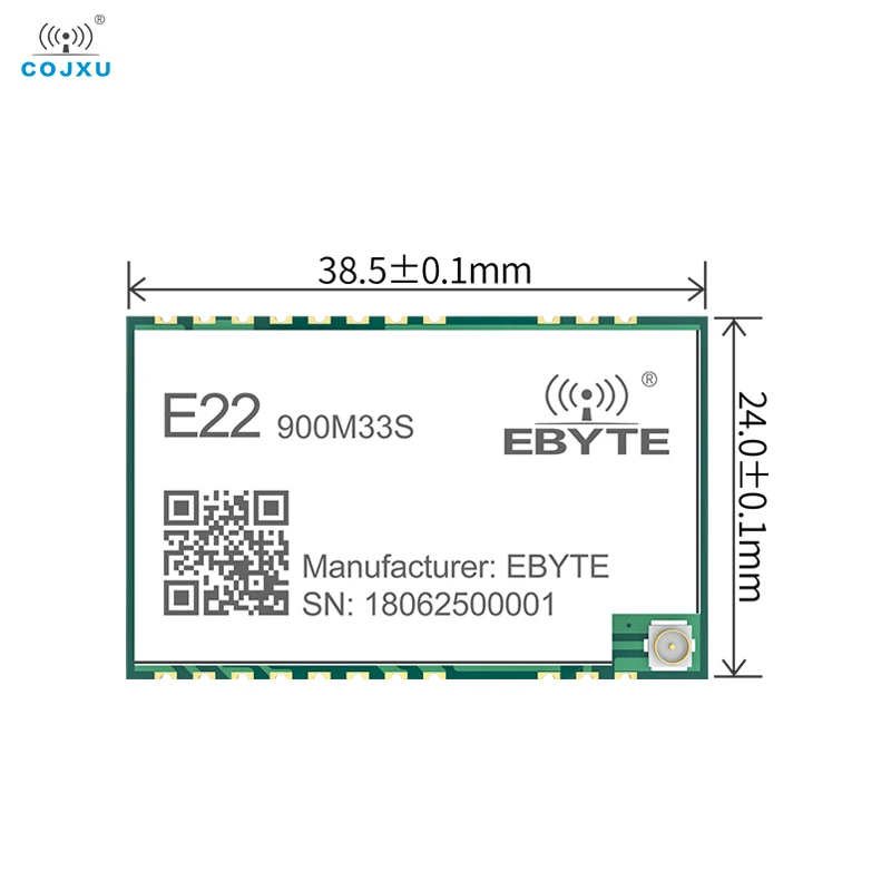 Фото Беспроводной модуль широкого спектра SX1262 LoRa 868 МГц на большое расстояние 16 км COJXU E22-900M33S 33dBm SPI SMD IPEX/печать отверстия №2