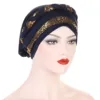 NEW Women Turban hats sequin Solid Braid Twist Caps Cancer chemotherapy Chemo Beanies Cap Headwrap Plated Hair loss cover 2