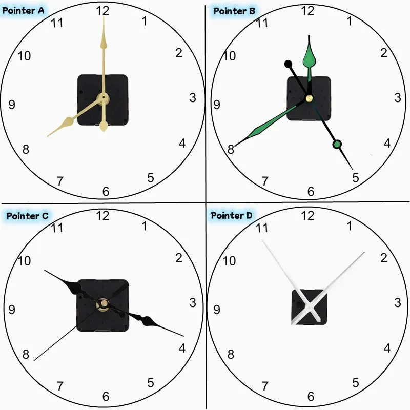 Wall Clock Movement Mechanism Clock Hands Long Shaft Silent Quartz Movement Clockwork Table DIY Watches Repair Tools - 5