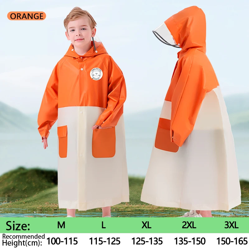 Stylish Boy's Girl's Raincoat,Children Raincoat,College Style School Full Body Raincoat,Reflective Stripes,Reusable,Healthy