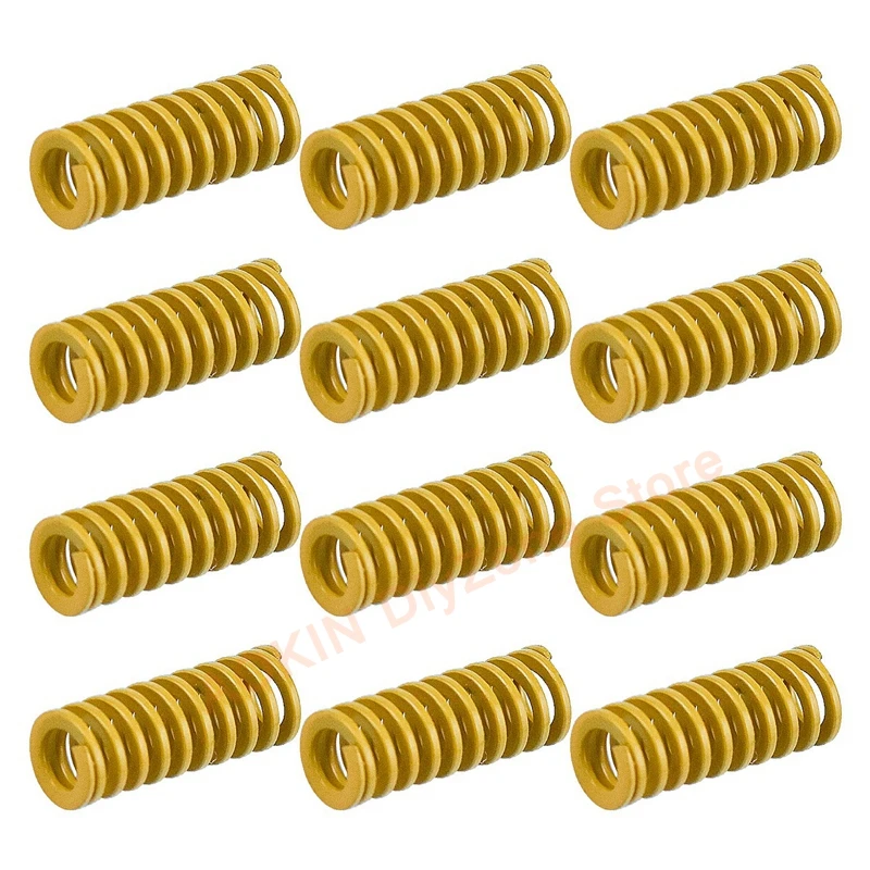 

12Pcs 3D Printer Hot Bed Die Springs Outer Diameter 8mm Long 20mm Compression Springs for Creality Ender 3 CR10 CR10S