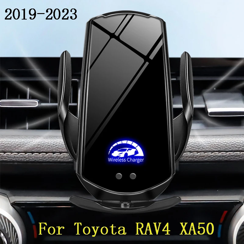 

Car Phone Mount Holder For Toyota RAV4 XA50 2019-2023 Wireless Charging Interior Special Mount Navigation Bracket Accessories
