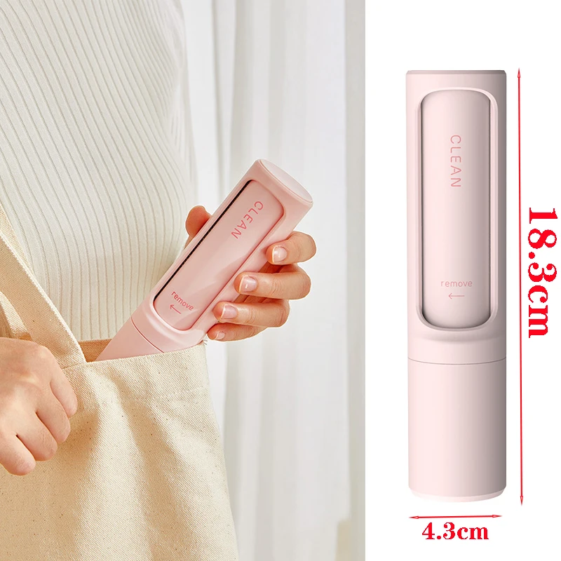 2-1 Reusable Pet Hair Remover Brush Lint Roller Self Cleaning Cat Dog Fur Hair Dust Removal for Clothes Portable Effective