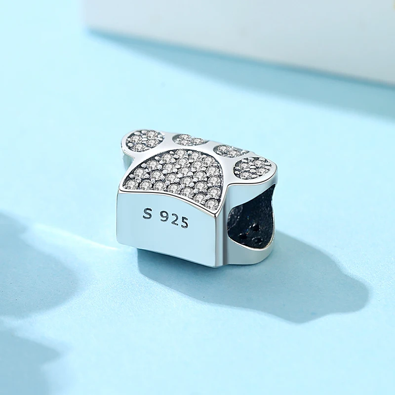 925 Sterling Silver Charms Beads Original Poodle Bulldog Dog Cat