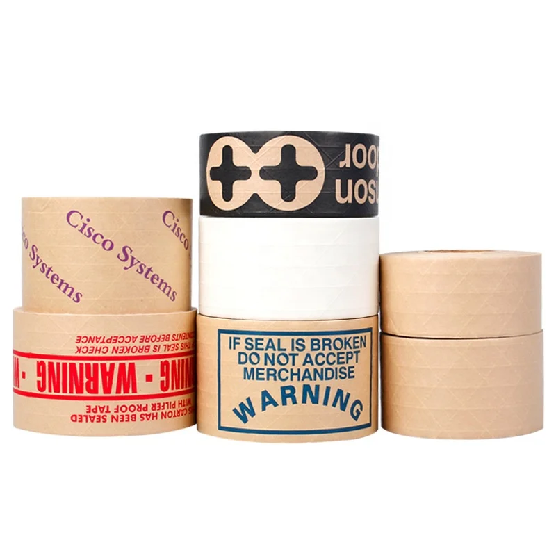 

custom,Customized Brown Kraft Paper Gummed Tape for Masking Moving Shipping Packing Carton Sealing Tape