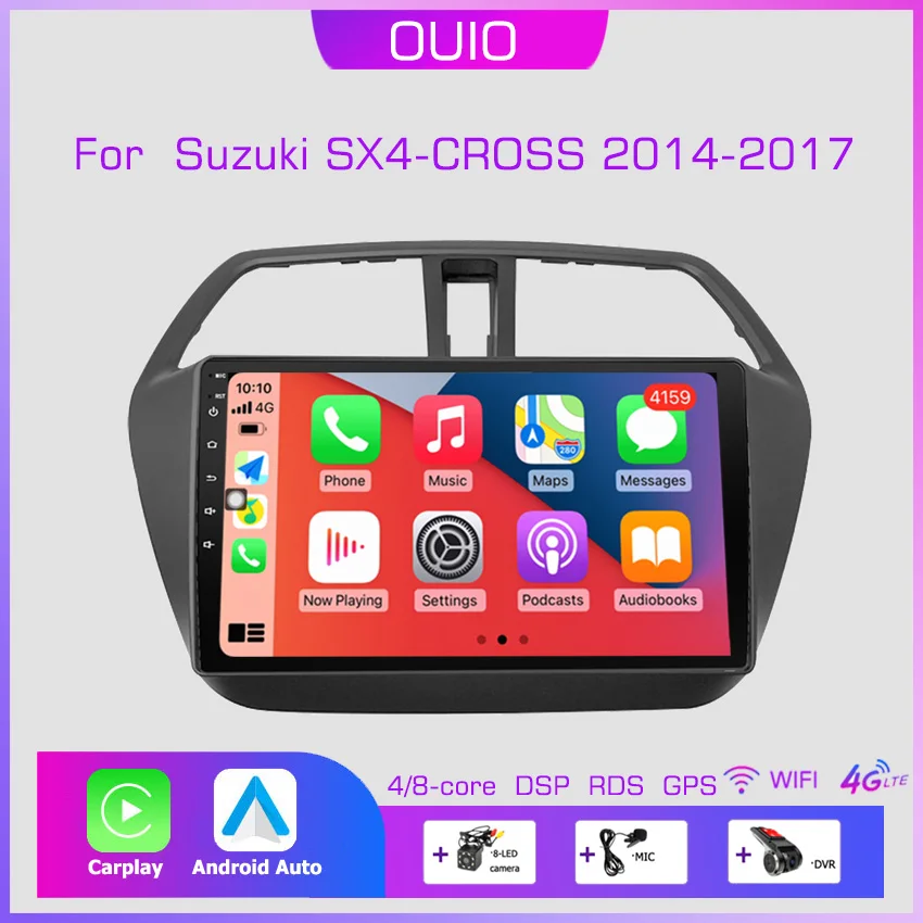 

2din Android 10 For Suzuki SX4-CROSS 2014 2015-2017 Car Radio Multimedia Player Carplay Auto GPS Navigation DSP RDS BT NO DVD