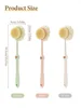 Two sided Shower Body Brush Silicone Long Handle Bathroom Wash Brush Bathing Massage Back Body Exfoliating Brush Bath Supplies 6