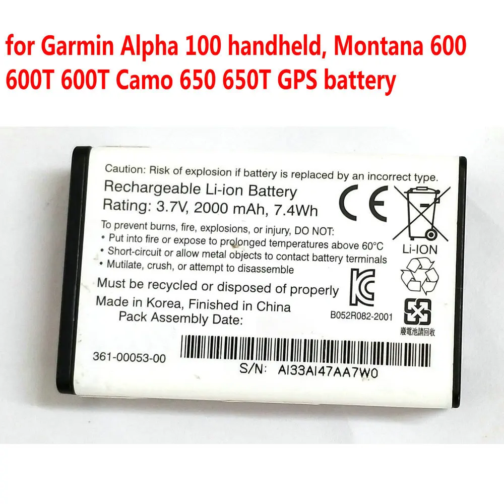 Batterie Otech 2200 MAh Compatible Garmin Alpha 100 - Remplacement Haute Performance