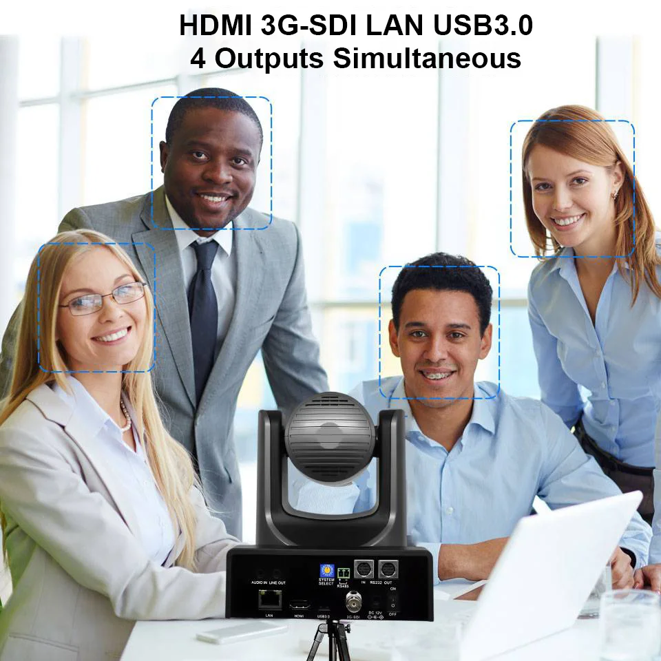 NDI PTZ Camera HDMI 12X 20x 30X Zoom 3G-SDI USB3.0 IP Live Streaming Camera Support POE AI Tracking PTZ for Church Events video camera