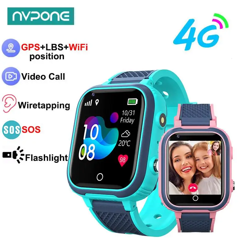 

Kids 4G Smart Watch Kids GPS WIFI Video Call SOS IP67 Waterproof Child Smartwatch Camera Monitor Tracker Location Phone Watch