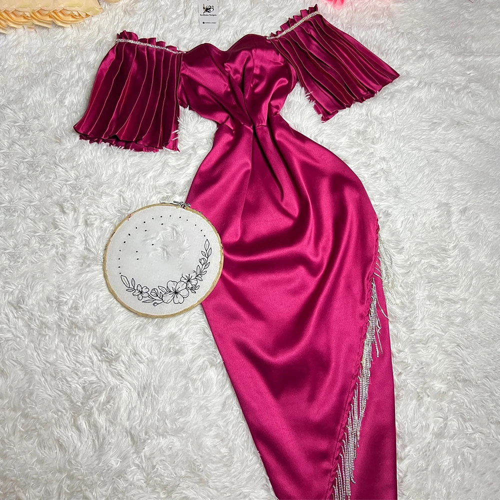 

Sweetheart Neck Short Sleeve Straight Prom Gown Backless Lace Charming Evening Dresses for Women فساتين للحفلات الراقصة