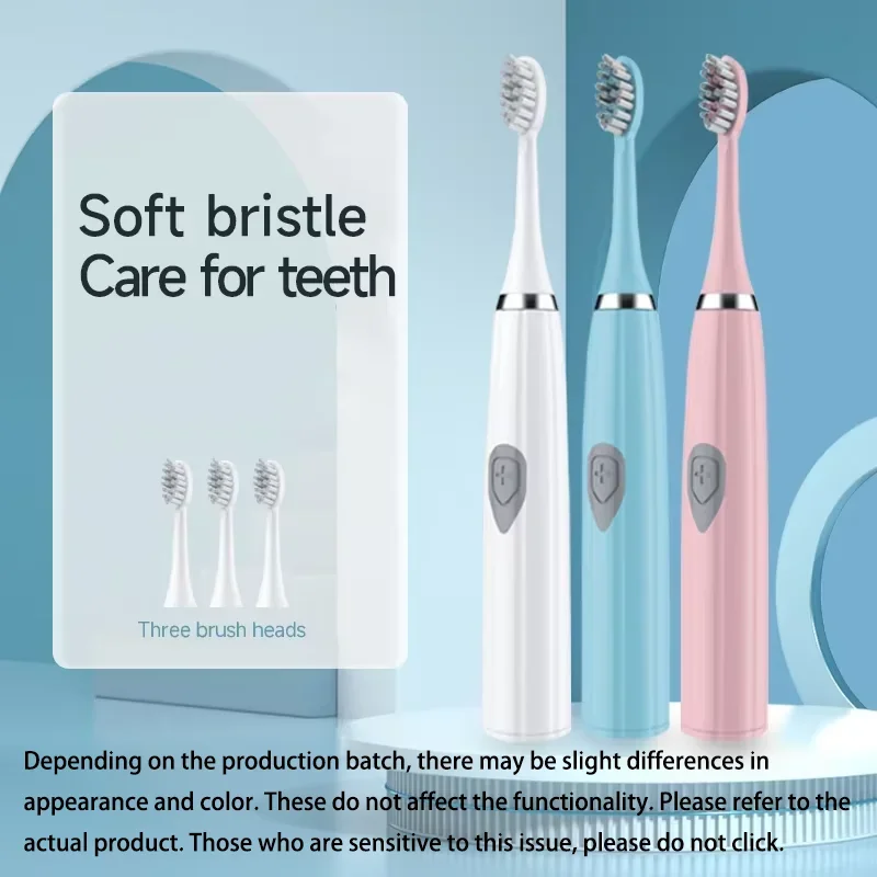 Portable Soft Bristle Electric Toothbrush - Long-Lasting Battery, IPX6 Waterproof, Intelligent Oral Care