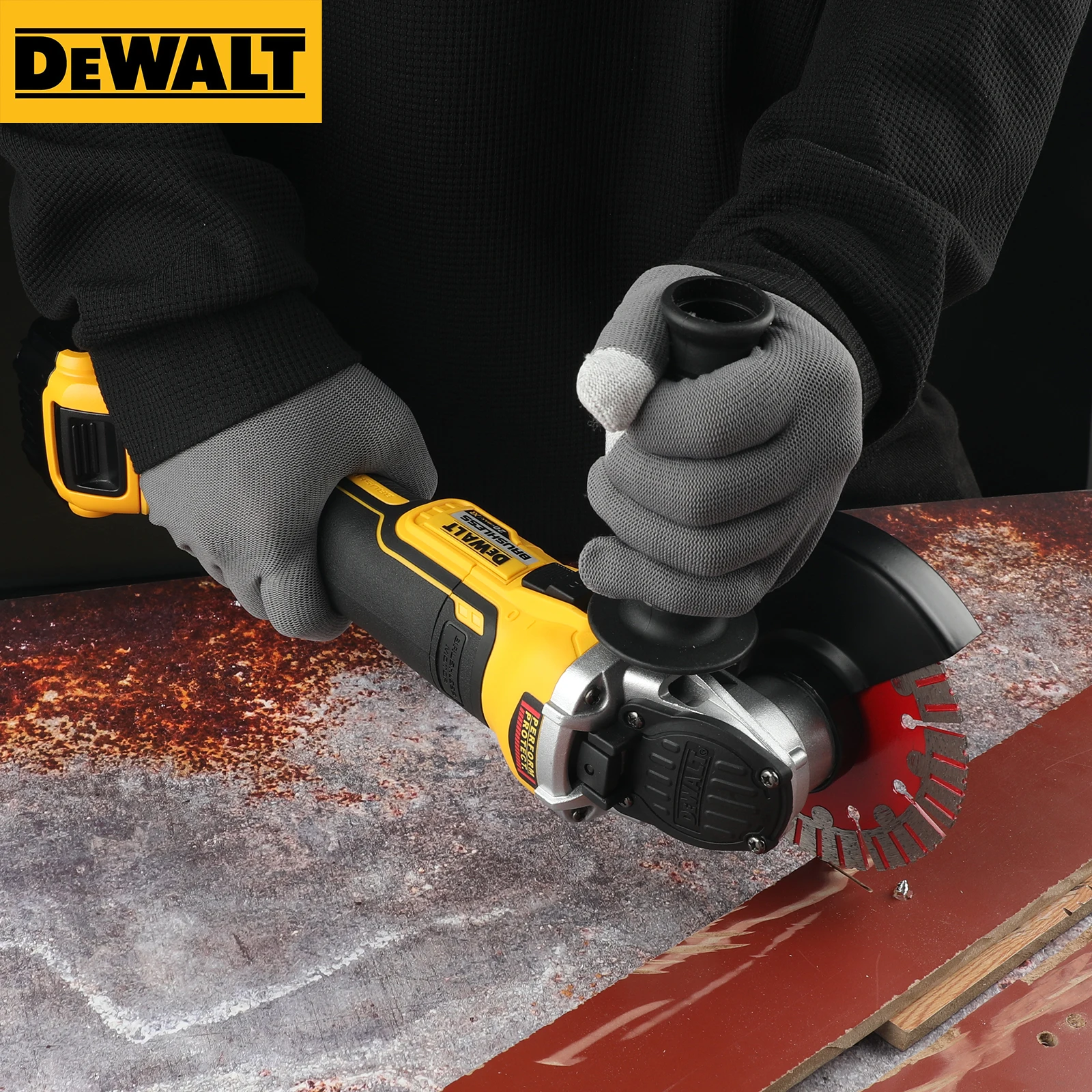 DEWALT DCG405 Angle Grinder 20V Professional Cordless Power Tool Cutting Machine Rechargeable Brushless Portable Polisher