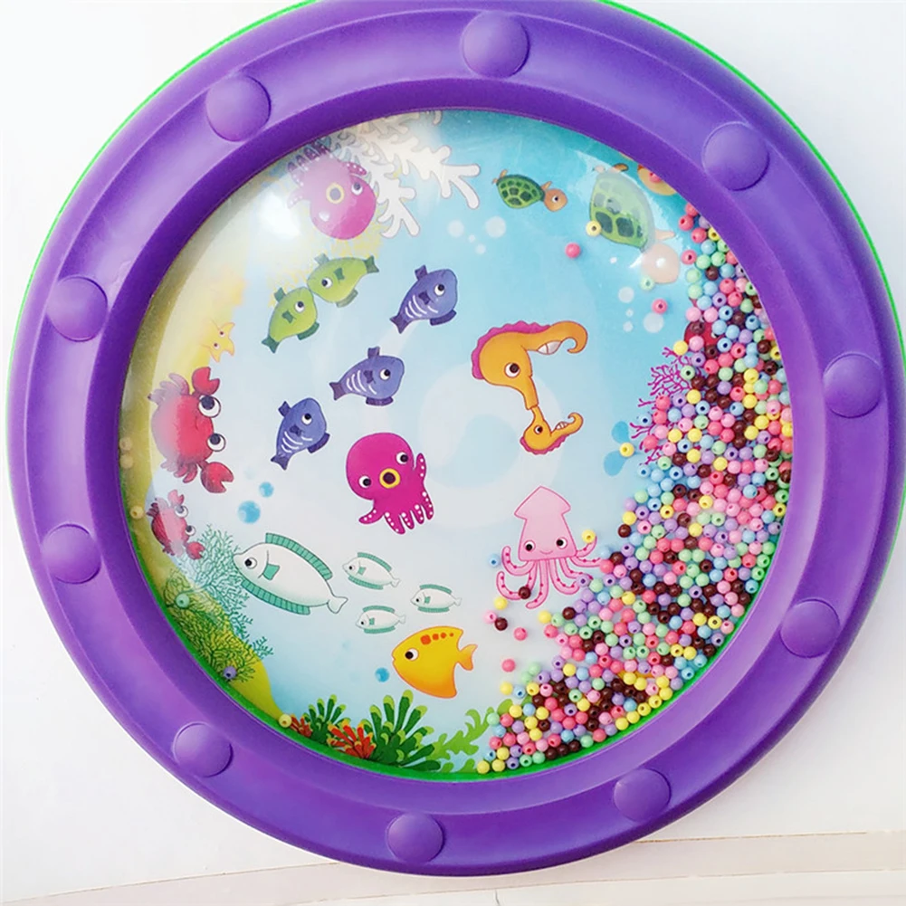 25cm Child Ocean Wave Bead Drum Gentle Sea Sound Musical Educational Toy Tool For Baby Early Learning Music Instrument Toys