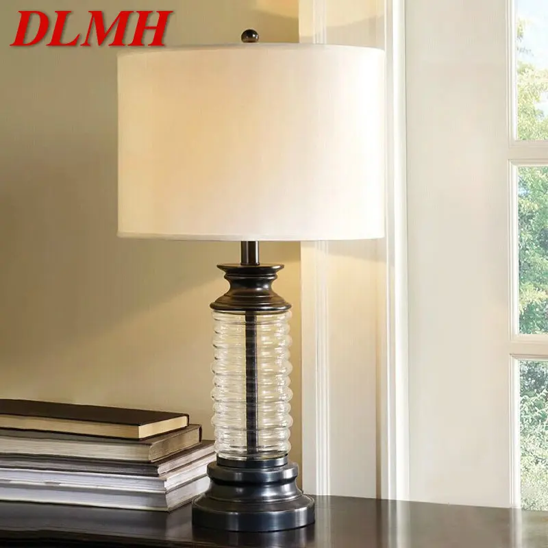 

DLMH Modern Glass Table Lamp LED Nordic Vintage Creative Simple Dimming Desk Light for Home Living Room Bedroom Study