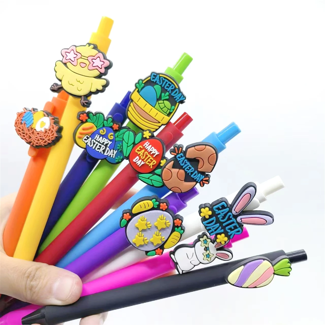 10PCS Easter patch pen, Easter series styling gender-neutral pen, creative holiday gift pen ballpoint pen, random style 5