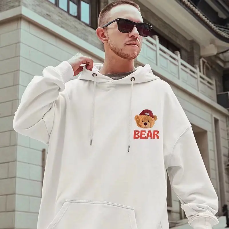 Hooded Sweater Men's Trendy Brand Large Size M-8XL Men's Autumn And Winter Style Plush And Thick Fat Hip-hop Pullover Jacket