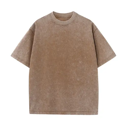 Men's Summer T-shirt 230G Heavy Cotton Vintage Washed T-Shirts Oversized Short Sleeve Loose Streetwear Short Sleeve Tops Tee - Image 6