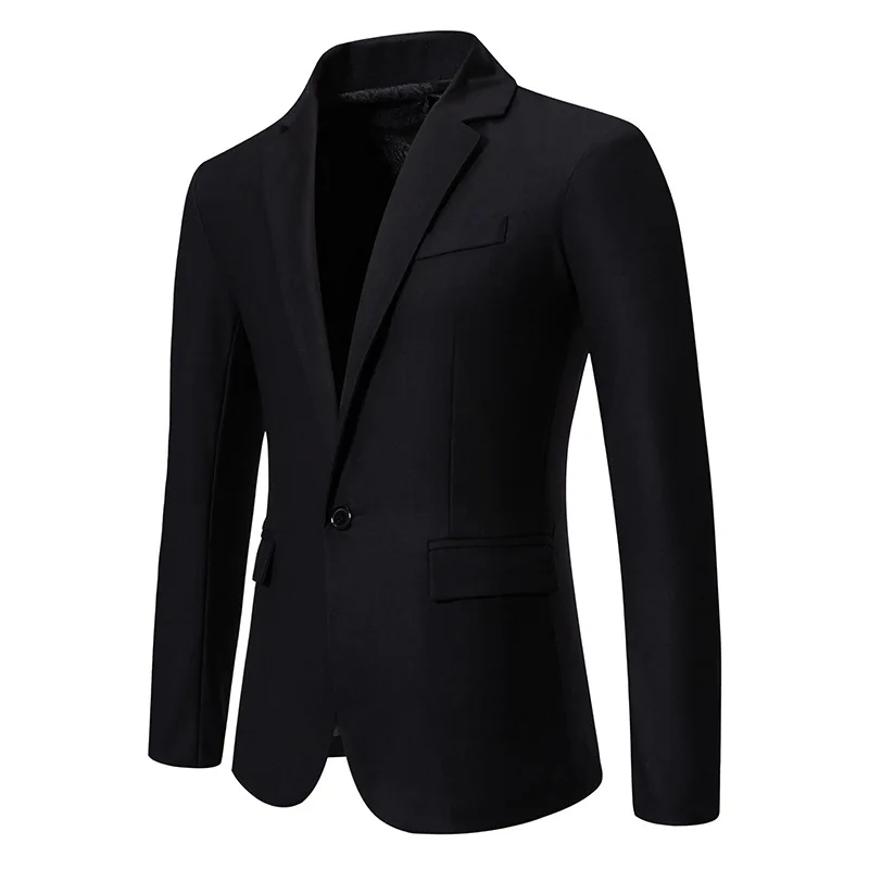 

Mens Black Slim Fit Blazer Jacket One Button Notched Lapel Casual Suit Jacket Men Business Party Wedding Prom Blazer Hombre 3XL