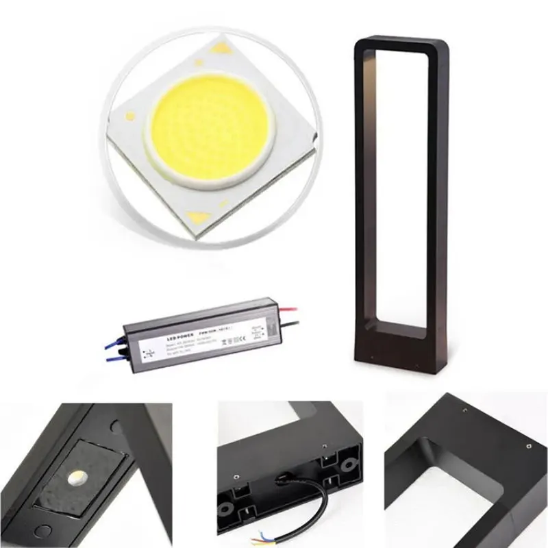 Waterproof Led Garden Lawn Lamp Modern Aluminum Pillar Outdoor Courtyard Vlla Landscape Bollards Light led lamp