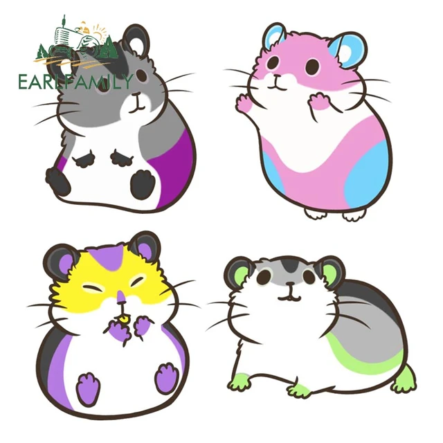 EARLFAMILY Pride Hamster Car Sticker Funny Pink Rats Decals Vinyl Car  Window Trunk Decoration Cartoon Baby Gifts Stickers - AliExpress