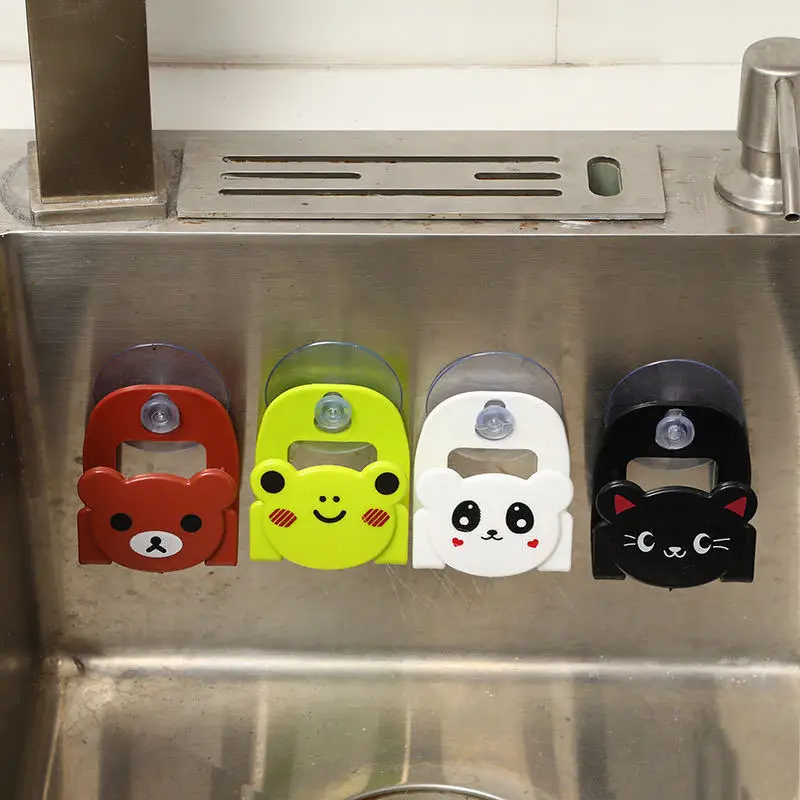 Organizer Tools Kitchen Accessories Cartoon Sponge Rag Storage Rack Home Decoration for Kitchen Supplies Gadgets 1pcs