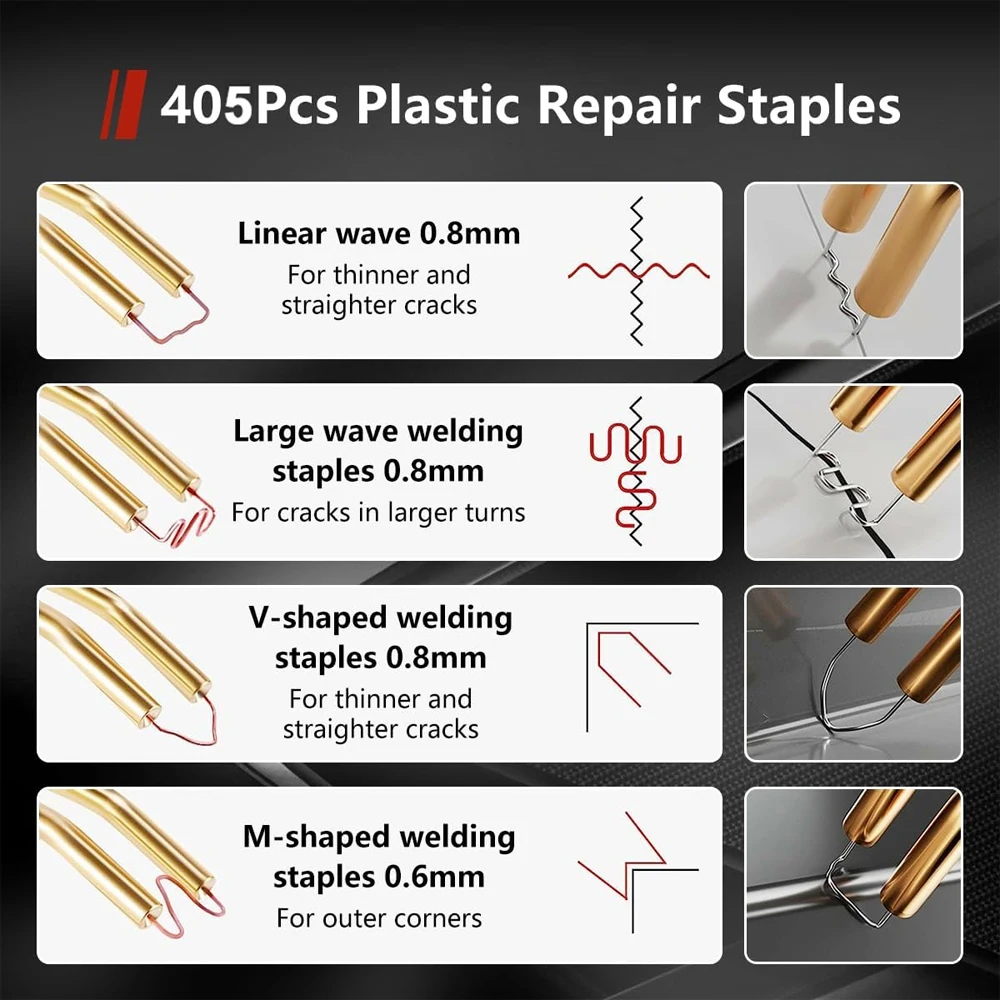 USB Rechargeable Plastic Welding Machine,Cordless Straight Welding Gun,Household Portable Car Bumper Plastic Repair Welding Tool 6
