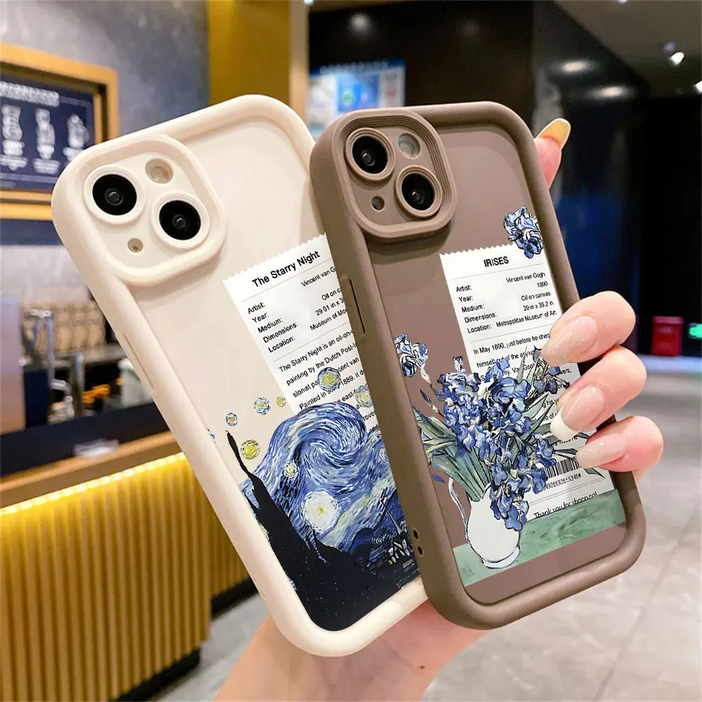 Custodia Per Telefono Per Samsung Galaxy A10S A71 A03 A05S A31 A04S A50 A20S A21S A04 Cover Morbida Van Gogh Girasoli La Notte Stellata