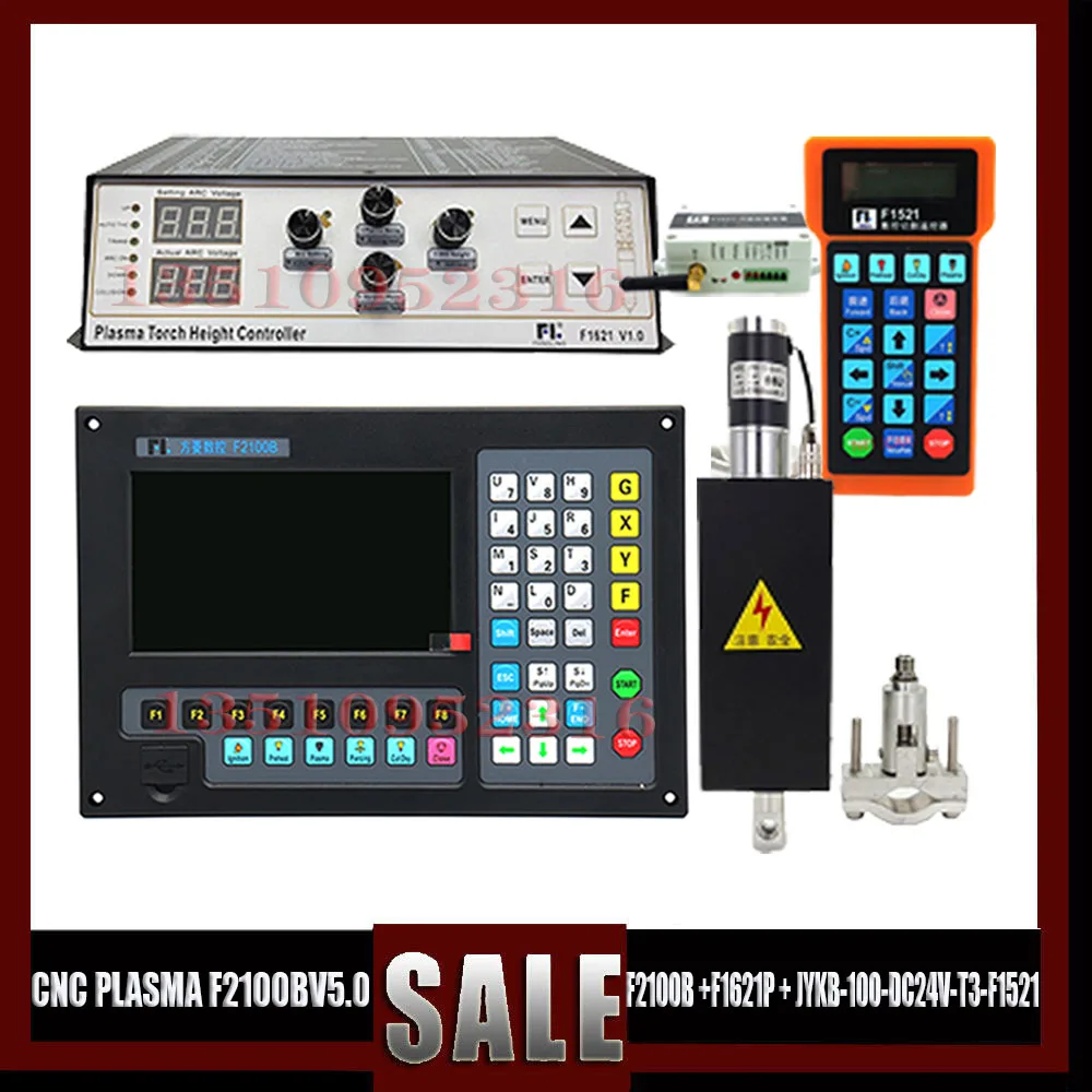 Cnc Plasma Controller + Thc Lifter Kit F2100b + F1621 + Jykb-100-dc24v-t3+f521 Remote Control For Plasma Cutting Machine