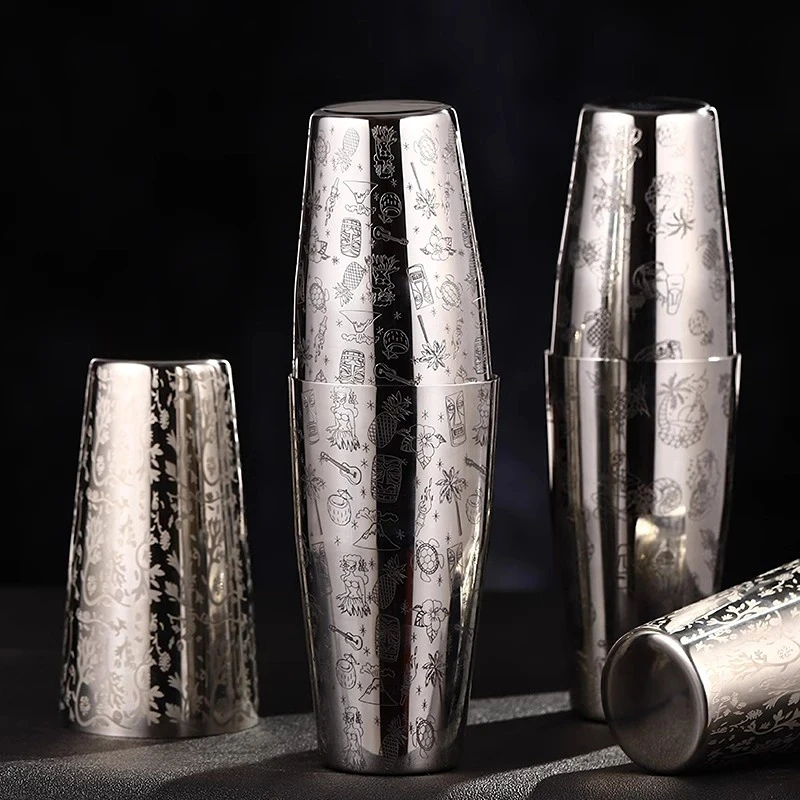 3-13Pcs Stainless Steel Cocktail Shaker Set Professional Bartender Boston Shaker Sets Cocktail Utensils Mixer Kit Bar Accessory