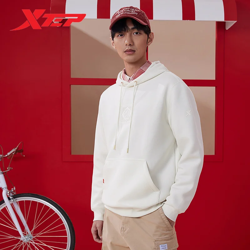 Xtep Pullover Hoodie For Men Spring Sweat-Absorbing Men's Coat Life Style Leisure Sporty Street Outdoor Tops 976129930616