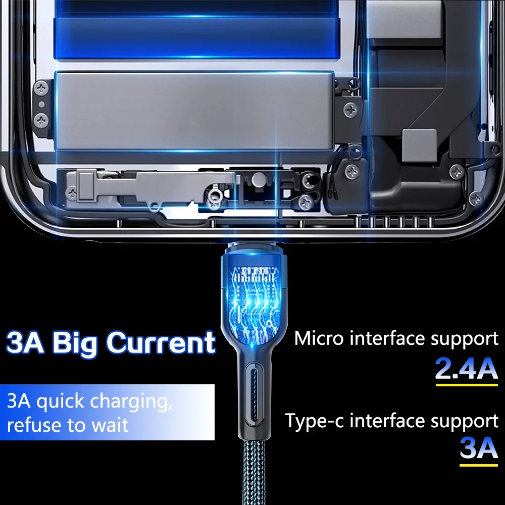 Рисунок 2 - 1 м нейлоновый 3 А USB Type C кабель