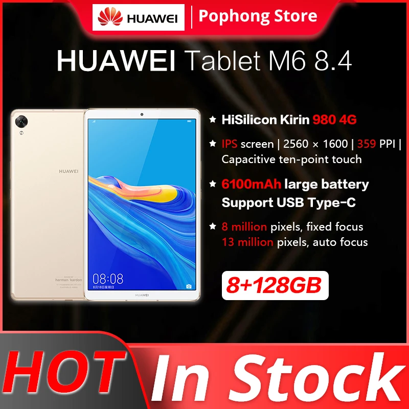 Original Huawei Mediapad M6 8.4 128gb Inch Tablet Pc Kirin980 Octa Core