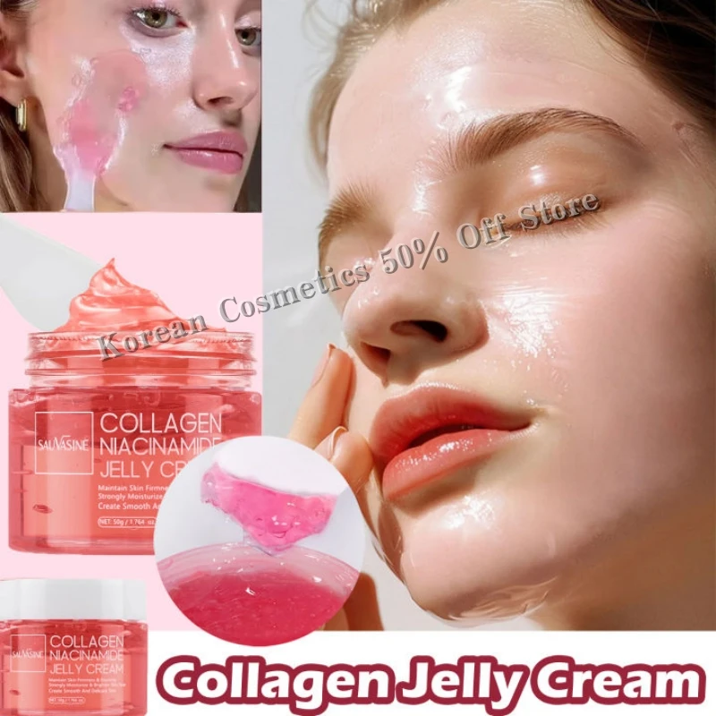 Collagen Jelly Cream Strengthen Skin Barrier 24h Glow & Lifted Moisturize Brighten Skin Niacinamide Hydrolyzed Collagen Gel