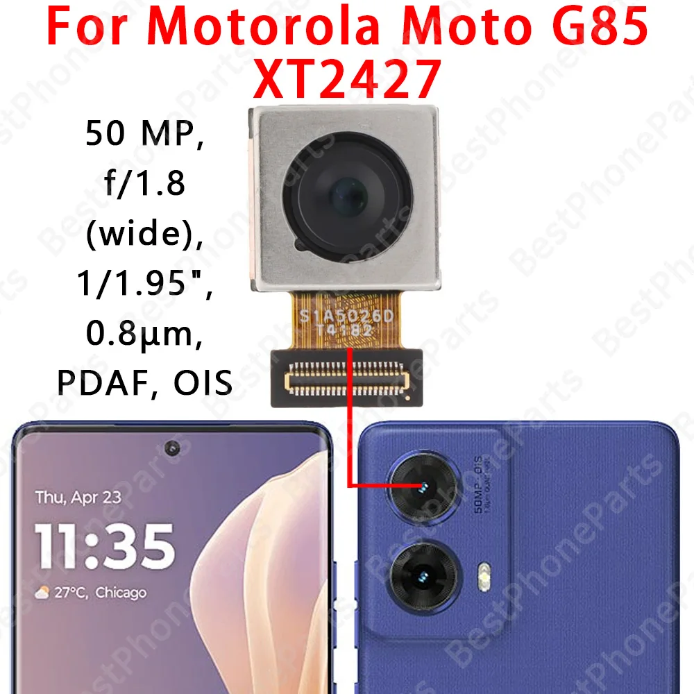 Motorola Moto G85 5G Camera Lens Cover & Camera Module Flex Cable Replacement Parts