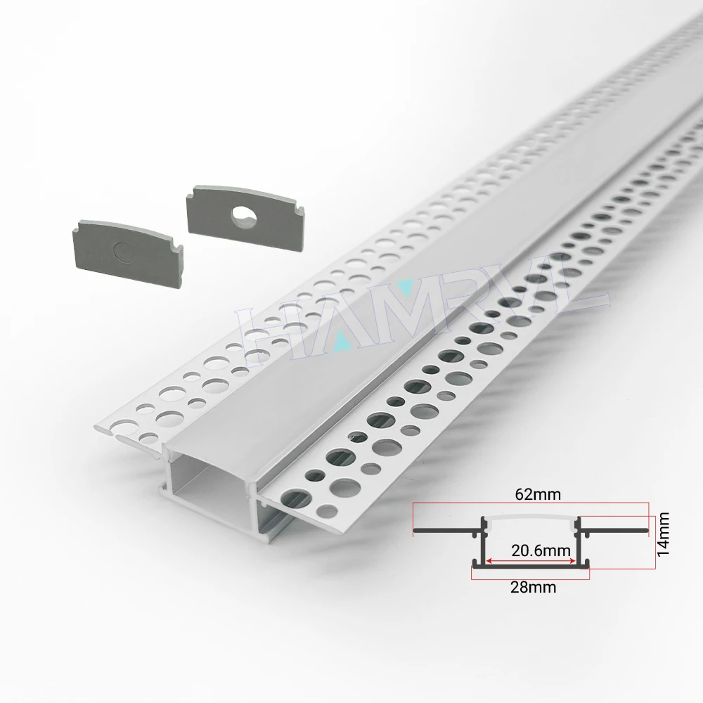 ตัวเลือกสินค้า LED Strip อลูมิเนียม ช่องระบบ โคมไฟตกแต่ง ฝัง drywall 50 ซม.