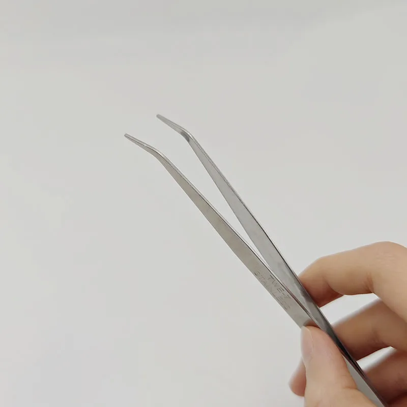 Description Picture 6 of itemSpecial Tweezers For Sewing Machines Thickened Stainless Steel Precision Tweezer Tools Needle Threading Elbow Straight Head