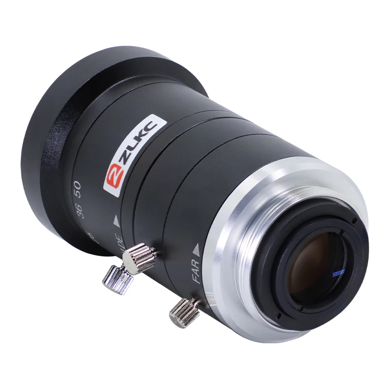 ZLKC CCTV 8.0Megapixel 10-50mm Zoom Lens 1/1.8 Inch Manual Varifocal Iris F2.8 C Mount for Machine Vision Camera Low Distortion