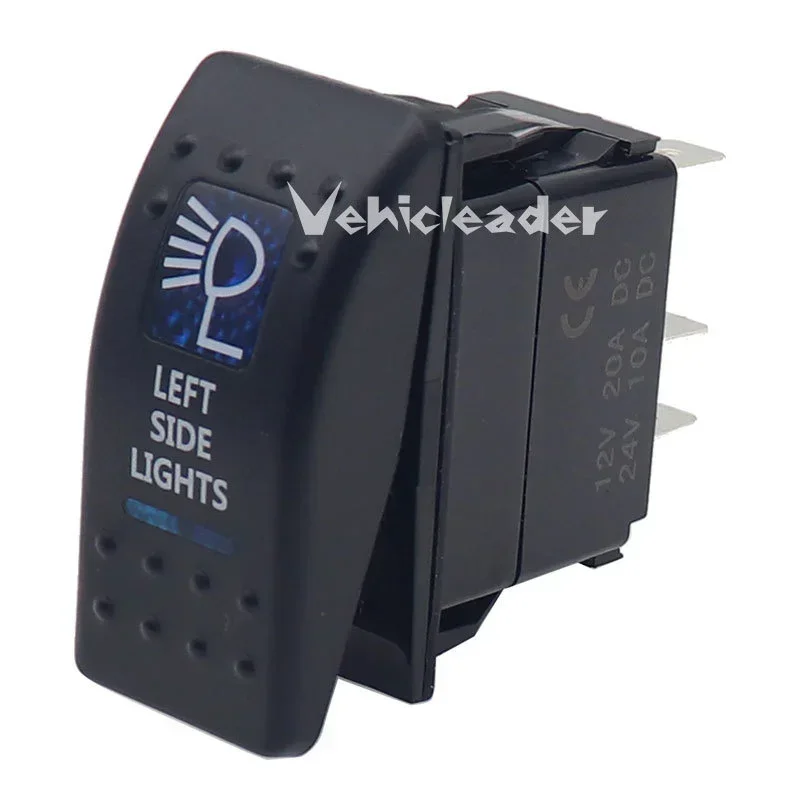 Waterproof Dual Blue LED Rocker Switch for Vehicle and Marine Use