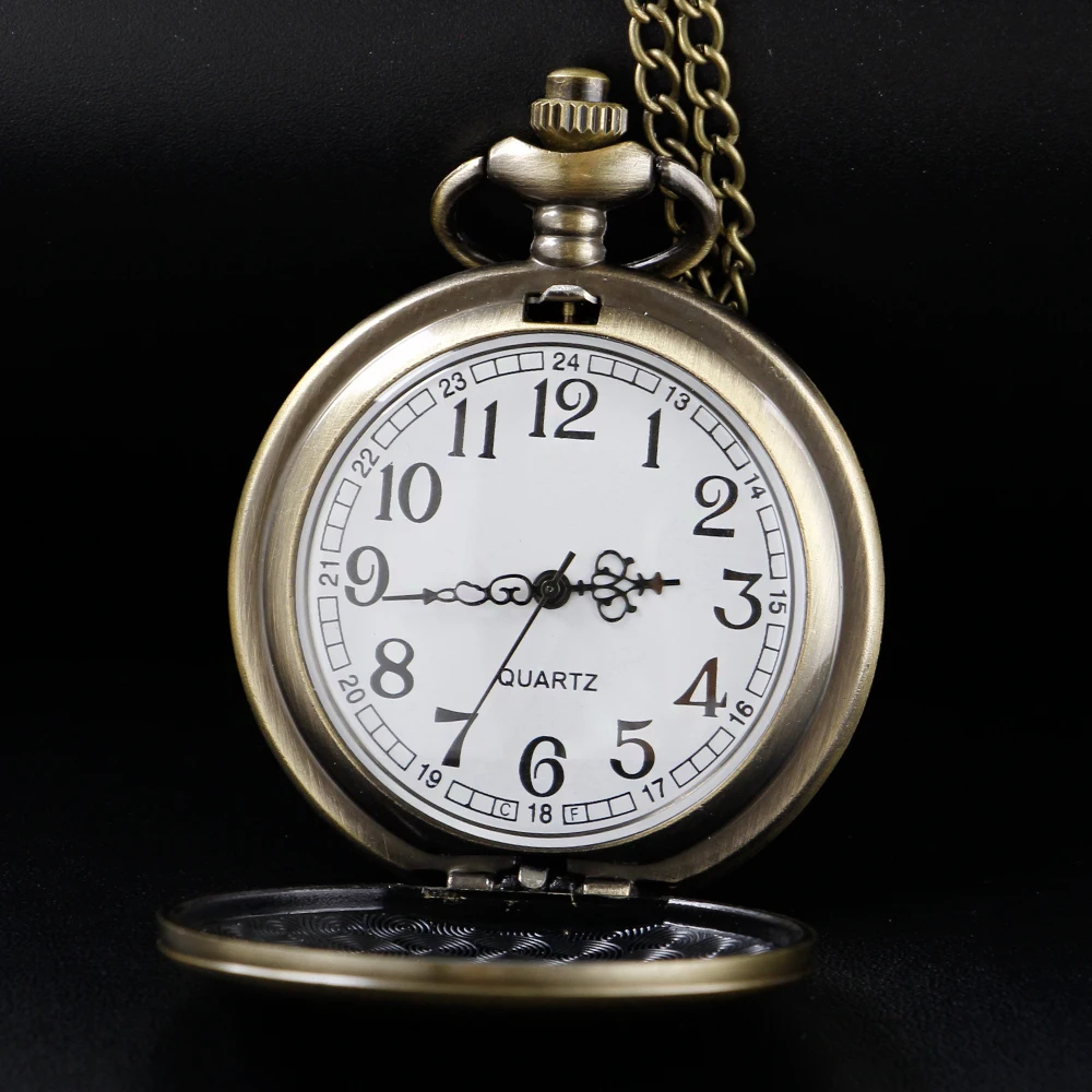 Bronze Vintage Bat Quartz Pocket Watch Unisex Necklace Timing Pendant Men's and Women's Pocket Watch Renoj CF1379