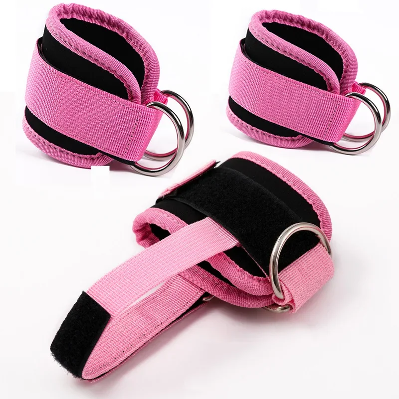 Fitness Ankle Straps Adjustable D-Ring Support Cuffs Gym Leg Excercises Training Workouts Sports Fit Guard Safety Abductors Ankle Support