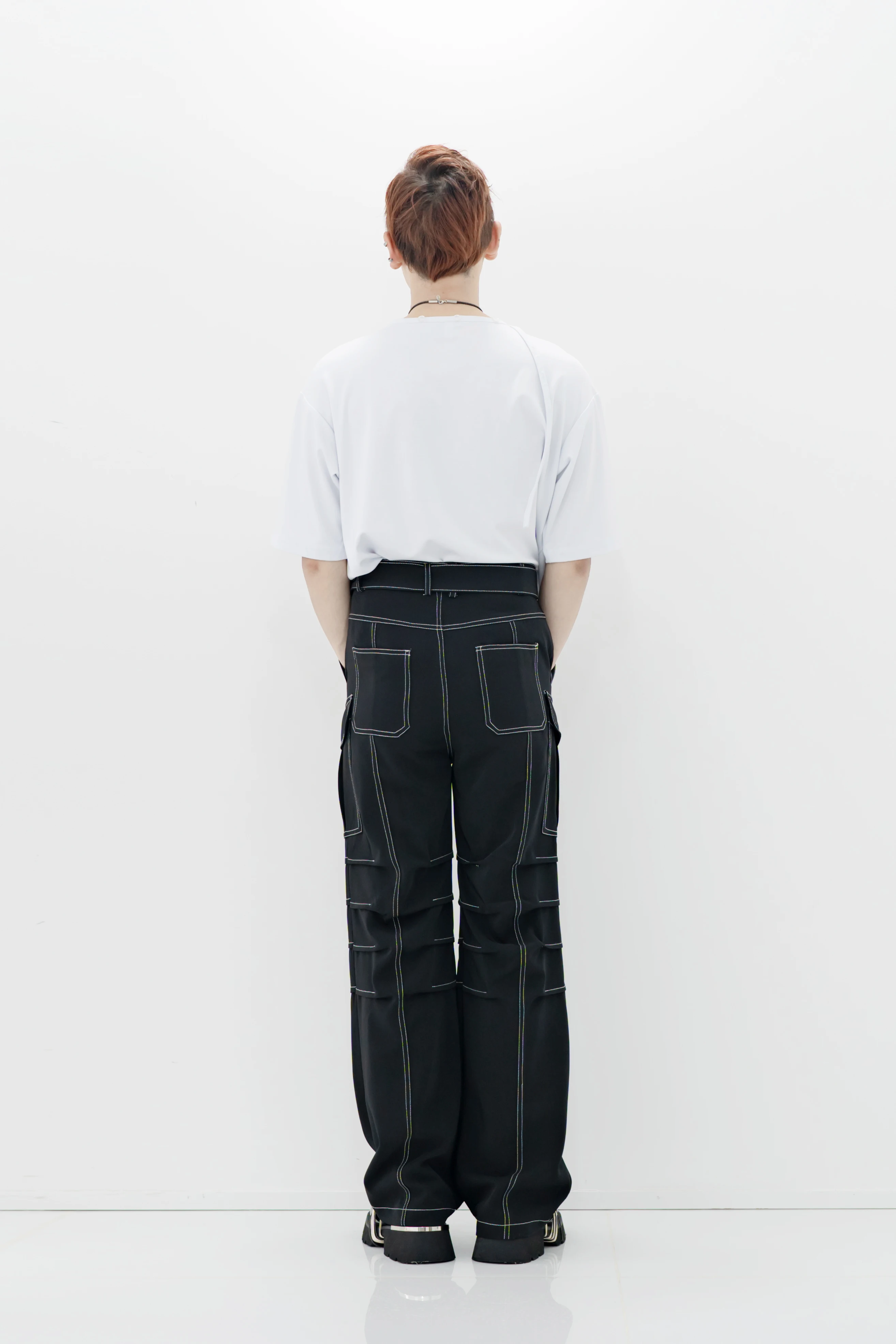 27-46 New Men Clothing Yoshi Yamamoto Style Open Line Flared Cargo Pants Irregular Pleats Trousers Plus Size Costumes